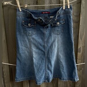 Y2K Juniors Unionbay Denim A-line Skirt